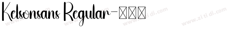 Kelsonsans Regular字体转换
